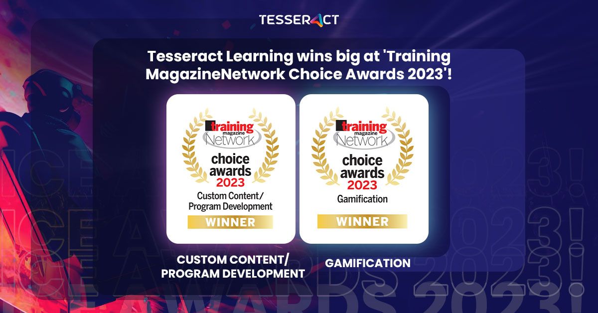 Press Release: Tesseract Learning Celebrates Double Victory in the 2023 Training Magazine Network Choice Awards