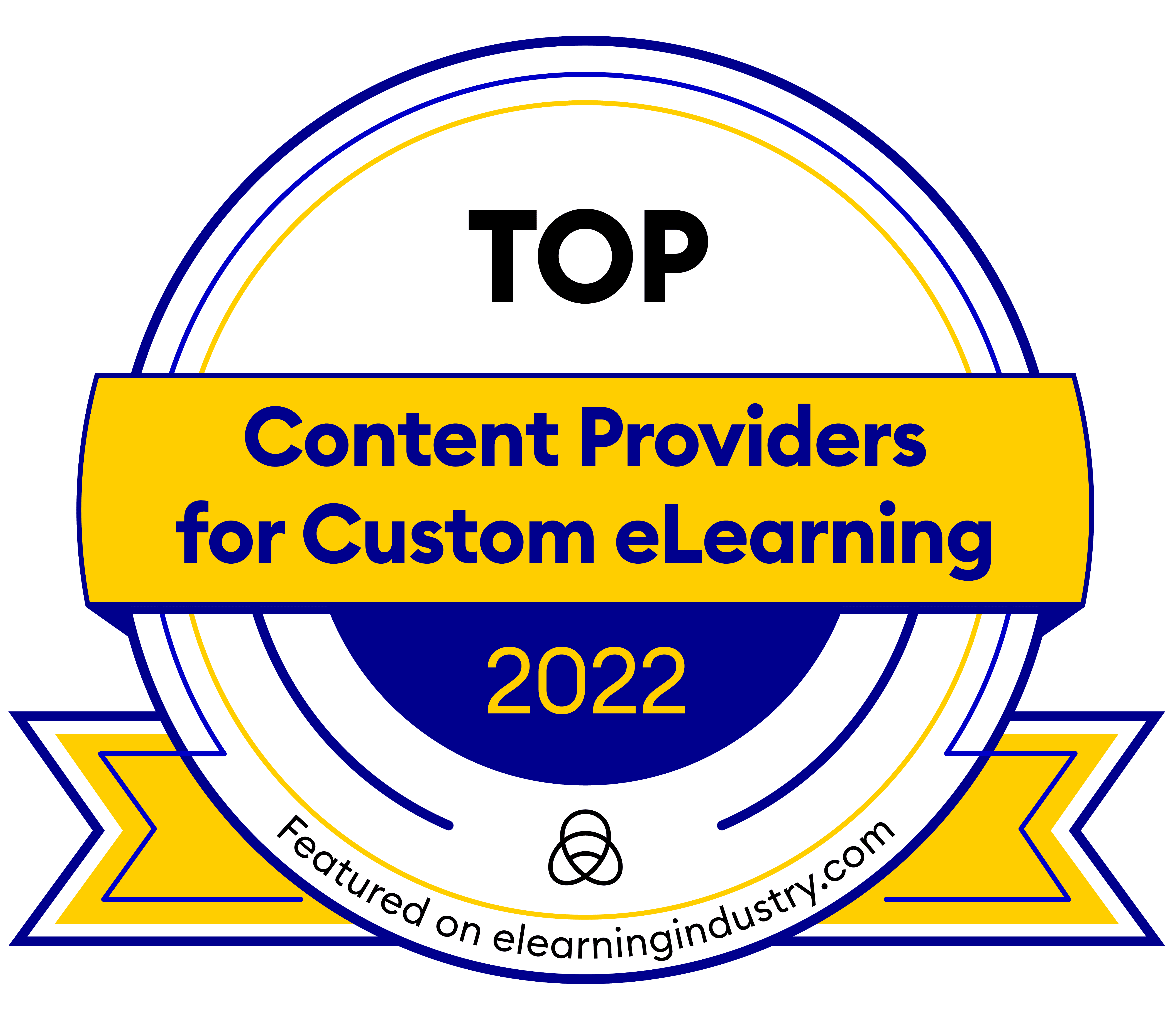 Tesseract Learning recognized as Top Content Providers for Custom eLearning 2022 from eLearning Industry