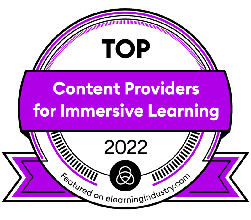 Tesseract Learning recognized as Top Content Providers for Immersive Learning 2022 from eLearning Industry